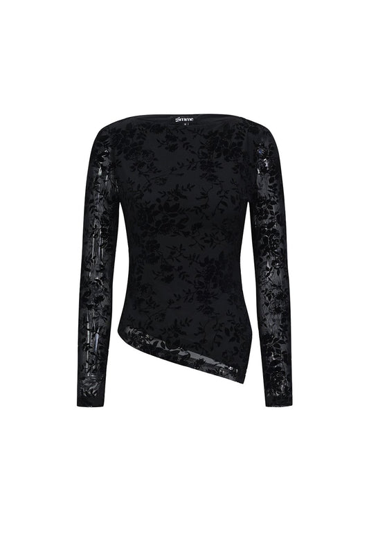 HAUT NOIR EN DENTELLE